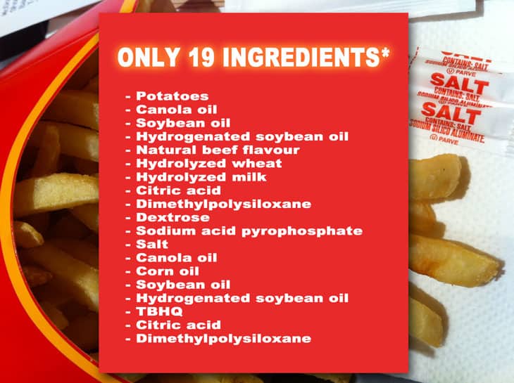 Mcdonald french fries ingredients