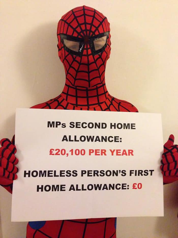 Anonymous Spiderman Cares For Homeless – Proving Anyone Can Be a Hero ...