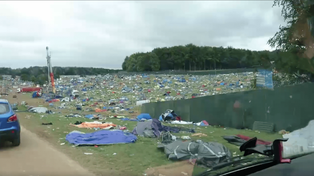 Amount Of Rubbish Left After Recently Concluded Reading & Leeds