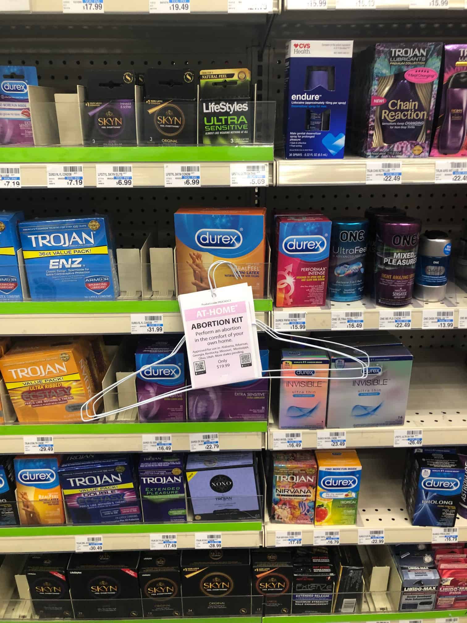 "AtHome Abortion Kit" Wire Coat Hangers Placed In Pharmacy Stores